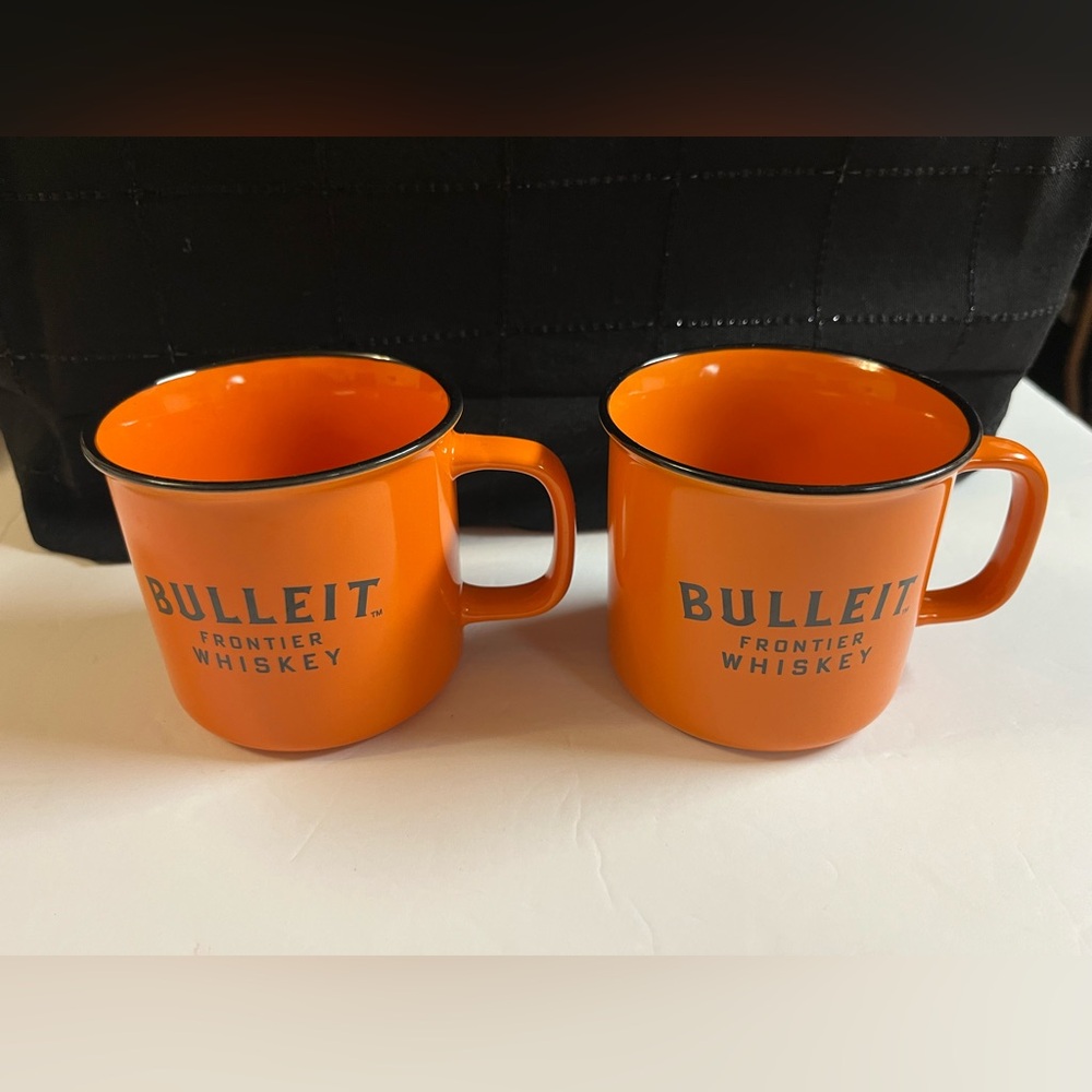 Bulliet Frontier Wiskey camping cups orange